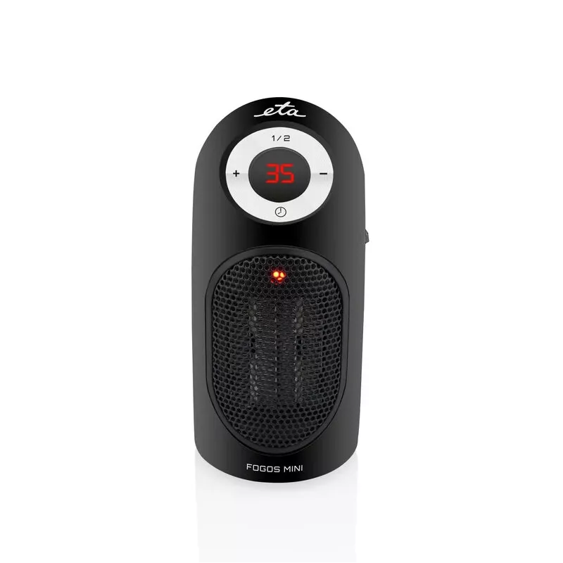 ETA | Calefactor | ETA162390000 Fogos mini | Calefactor | 400 W | Apto para habitaciones de hasta 8 m² | Negro | N/A