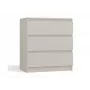 Cómoda MALWA M3 de top e shop — 3 cajones, 700×750×400 mm, tablero de partículas, acabado mate crema