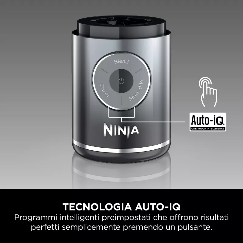 Ninja Blast Max BC251EUGY batidora de vaso portátil inalámbrica, 0,57 l, cuchillas de acero, gris