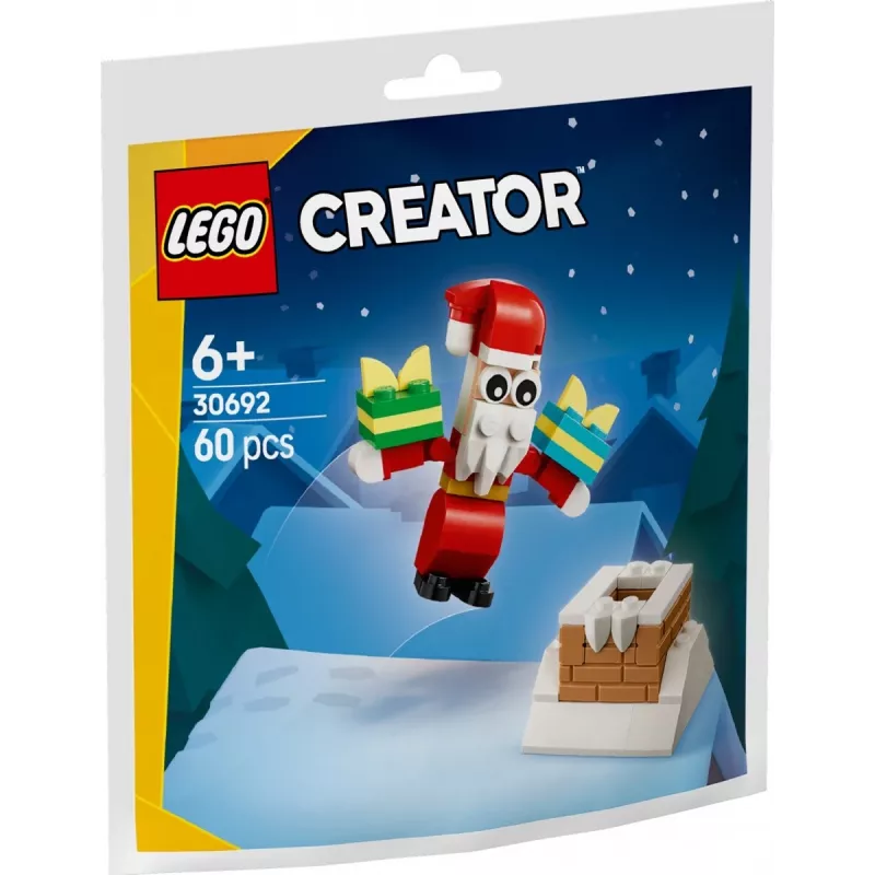 Juguete de construcción LEGO Santa's Chimney Polybag 30692 – mini set navideño de construcción