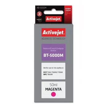 Activejet AB-5000M Frasco de tinta (sustituto de Brother BT-5000M; Supreme; 50 ml; magenta)
