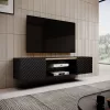 Mueble RTV EF ONDA 180x40x39-58 negro (de pie o montado en pared)