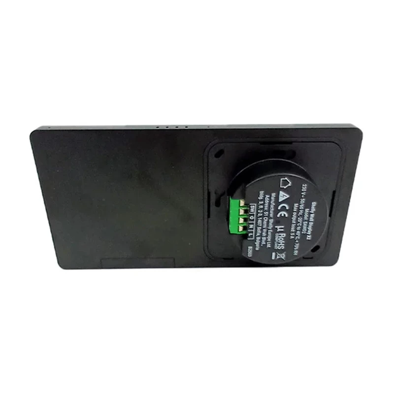 Pack Shelly Wall Display X2 Black + BLU H&T Black, panel de control empotrable, Android, Wi-Fi, Bluetooth