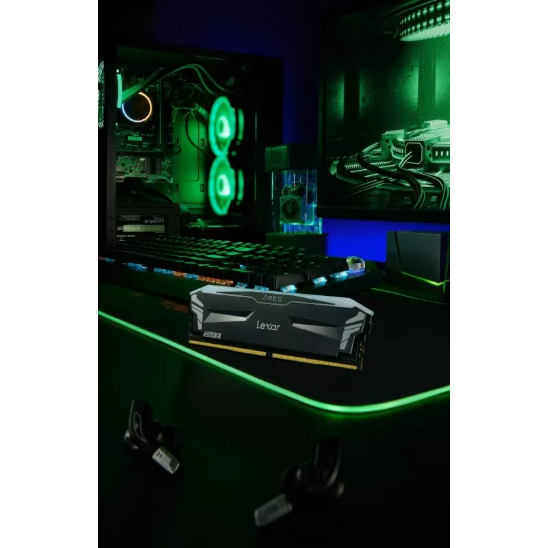 Kit de memoria de escritorio Lexar ARES RGB 32 GB (2 x 16 GB) DDR5 6800 MHz CL34, con disipador, negro