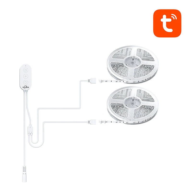 Tira de luz LED NiteBird SL3 de gosund | nitebird — Smart WiFi RGB, 2×5 m, Tuya