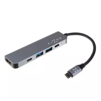 Hub USB-C FIXED FIXHU-MN-GR 5 puertos mini para portátiles y tablets