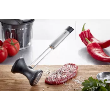 Mazo para carne GEFU PRIMELINE 29215 — martillo de acero inoxidable, herramienta manual para ablandar carne