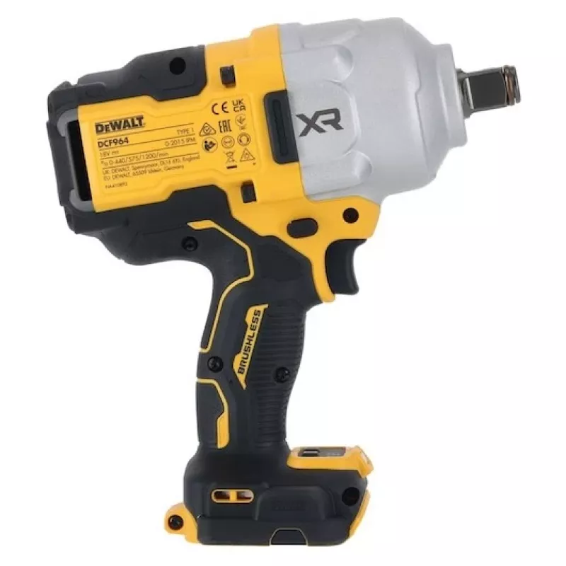 Atornillador de impacto a batería DeWalt DCF964NT-XJ — sin escobillas, 18V Li-Ion, portabrocas de 3/4 pulgadas, 3 velocidades, 4 modos, par máximo 1925 Nm, 1200 rpm