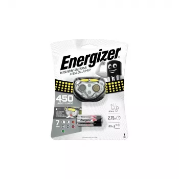 Linterna frontal ENERGIZER Vision Ultra 3AA 450 lm, 3 colores de luz
