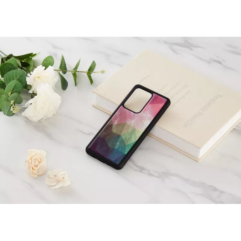 Funda protectora para móvil iKins para Samsung Galaxy S20 Ultra — flor acuática negro