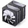 Disipador de CPU Jonsbo CA80 de doble torre, 2 ventiladores PWM de 120 mm, ARGB, negro