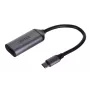 Adaptador de vídeo UNITEK V1420A 0,15 m USB Type-C HDMI gris