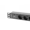 Lanberg PDU-03F-0200-BK unidad de distribución de energía (PDU) 1U negra 3 salidas AC (PDU-03E-0200-IEC-BK)