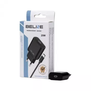 Cargador Beline Beli02168 25W USB-C con cable USB-C, negro
