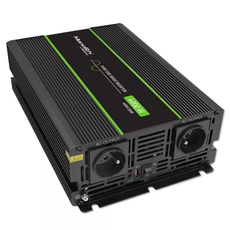 Qoltec Monolith Fuente de alimentación para coche 4000 W Negro