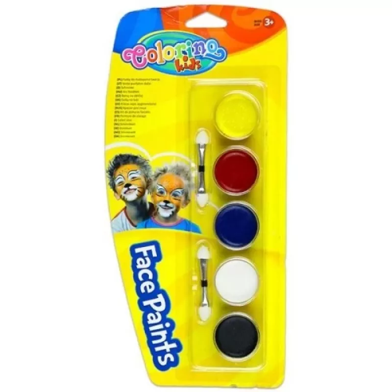 Pinturas faciales para niños Colorino 5 colores
