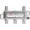 axing SVE04001 - divisor de cable - 75 Ohm - 5 - 2400 MHz - plata - 1x F-Type - 4x F-Type