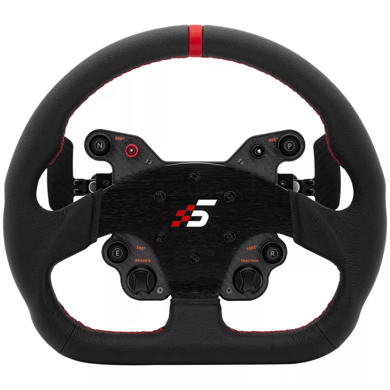 Volante de simracing Simagic GT1-SD Cuero, volante desmontable para simuladores, empuñadura de cuero, patrón de agujeros compatible