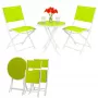 Conjunto de muebles de jardín pequeño Black Forest, dos sillas + mesa blanca y verde
