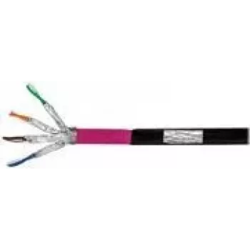 Logilink Professional - Tambor de cable - 250 m - S/FTP - cable bruto Cat.7 - libre de halógenos, exterior, soporte Gigabit Ethernet, instalación directa en tierra - negro (CPV0083)