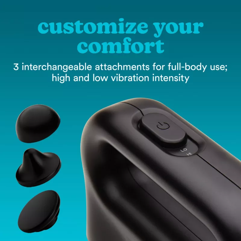 Pistola de masaje vibratoria portátil HoMedics HHP-120BK – masajeador de percusión compacto recargable