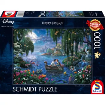 Puzzle Schmidt Spiele Thomas Kinkade Studios Disney Dreams Collection La Sirenita y el príncipe Eric 1000 piezas