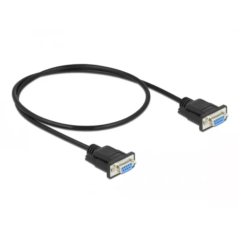 Cable serie DeLOCK 86614 negro 0,5m RS-232