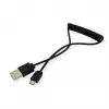 ROLINE Cable en espiral USB 2.0 - A - Micro B - ST/ST 1,0 m - Apantallado - USB 2.0 Type Micro B - 1 mm - Cable en espiral (11.02.8317)