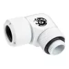 Racor BitsPower BP-DWE90RMLA12 — conector en codo de latón de 90°, blanco, Ø 12 mm