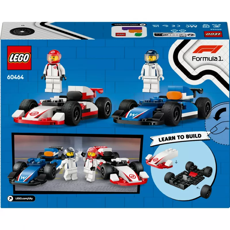 LEGO CITY 60464 F1 - Williams Racing y Haas F1 Coche de carreras