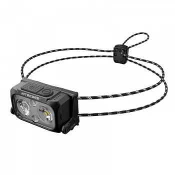 Linterna frontal Nitecore NU21 360 lúmenes Midnight Shadow – linterna frontal recargable compacta, 360 lm de potencia