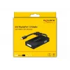 DeLOCK Mini DisplayPort 1.2 a VGA HDMI DVI Audio 4K pasivo negro