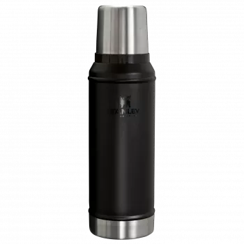 Botella térmica STANLEY Legendary Classic 0,94 L, negra, doble pared con aislamiento al vacío