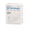Adaptador de toma USB doble 65W, 2xUSB-C, blanco
