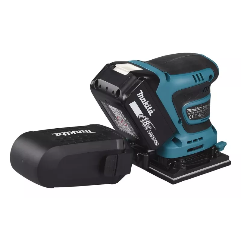 Makita DBO480Z lijadora orbital portátil, lijadora excéntrica, 14000 OPM, negra, azul, 210 W