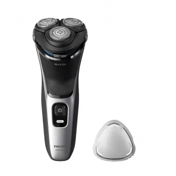 Afeitadora eléctrica Philips 3000 Serie S3143/00 — Sistema rotatorio de 3 cabezales, húmedo y seco, Li-Ion, 60 minutos de autonomía