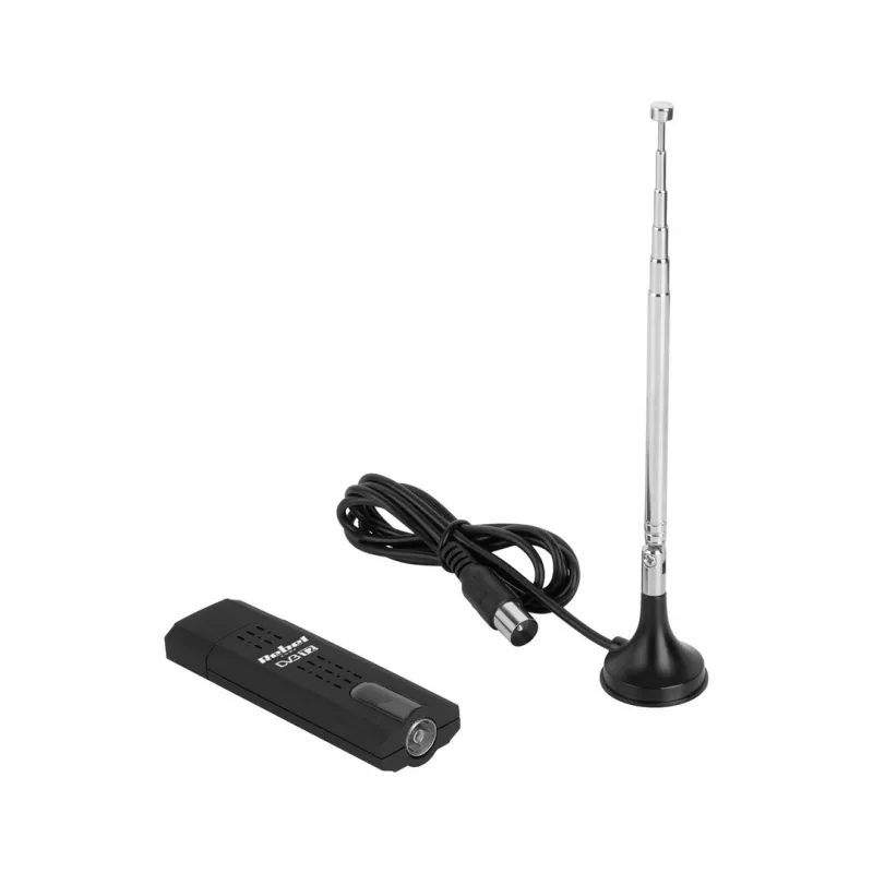 Sintonizador de TV digital Rebel Comp KOM1060 — receptor DVB-T2 HEVC