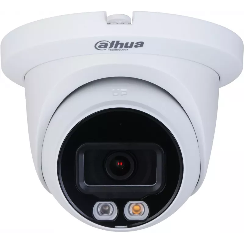 Cámara IP de vigilancia DAHUA IPC-HDW2249TM-S-IL-0280B — 2 MP, distancia focal fija 2,8 mm, IR y luz blanca, IP67, PoE/DC