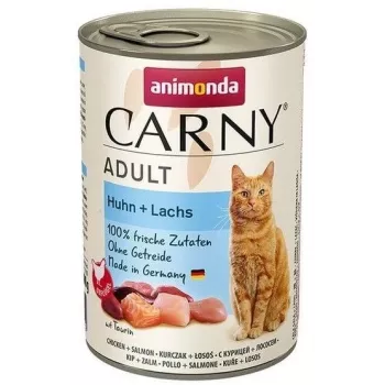 Comida húmeda para gatos animonda Carny Chicken + Salmon Adult 400 g sin cereales, sin gluten