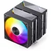 Disipador de CPU Jonsbo CA80 de doble torre, 2 ventiladores PWM de 120 mm, ARGB, negro