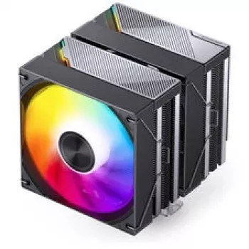 Disipador de CPU Jonsbo CA80 de doble torre, 2 ventiladores PWM de 120 mm, ARGB, negro
