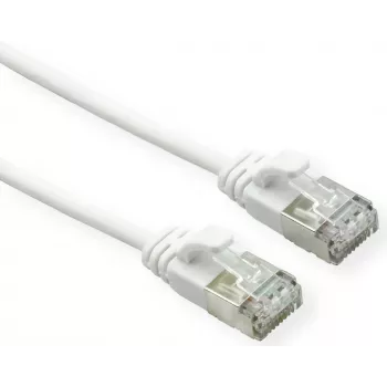ROLINE GREEN Cable de conexión U/FTP DataCenter Cat.6A (Clase EA), LSOH, delgado, Blanco, 0,5 m (21.44.1700)