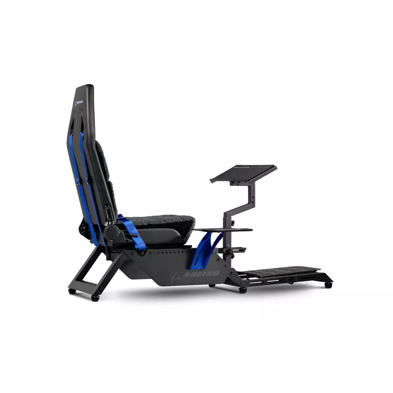 Cabina de simulador de vuelo Next Level Racing Boeing Commercial Edition, detalles azules