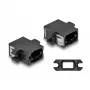 DeLOCK acoplador de fibra óptica MPO conector hembra a conector hembra MPO negro