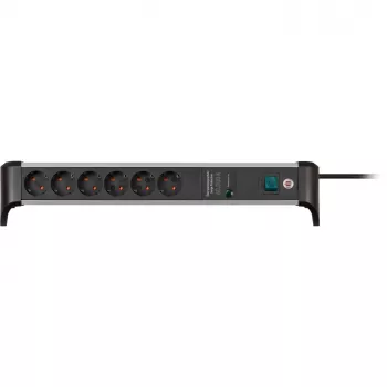Alargador de corriente Brennenstuhl 1391020600 3m 6 salidas AC para interior negro plata