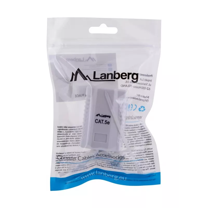 Toma de conexión Lanberg OU5-0001-W RJ-45 blanca