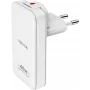nevox cargador GaN Dual Slim USB-C/USB de 45 W, EU/US, blanco (2479)