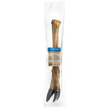 Snack para perros PETMEX pezuña de ciervo 250 g – hueso masticable natural de caza, sin cereales, sin gluten, proteína 86 %, para perros adultos