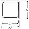 Marco de superficie sin tornillos Busch-Jaeger 1746/10-84 blanco, 63×63 mm, ventana 51×51 mm