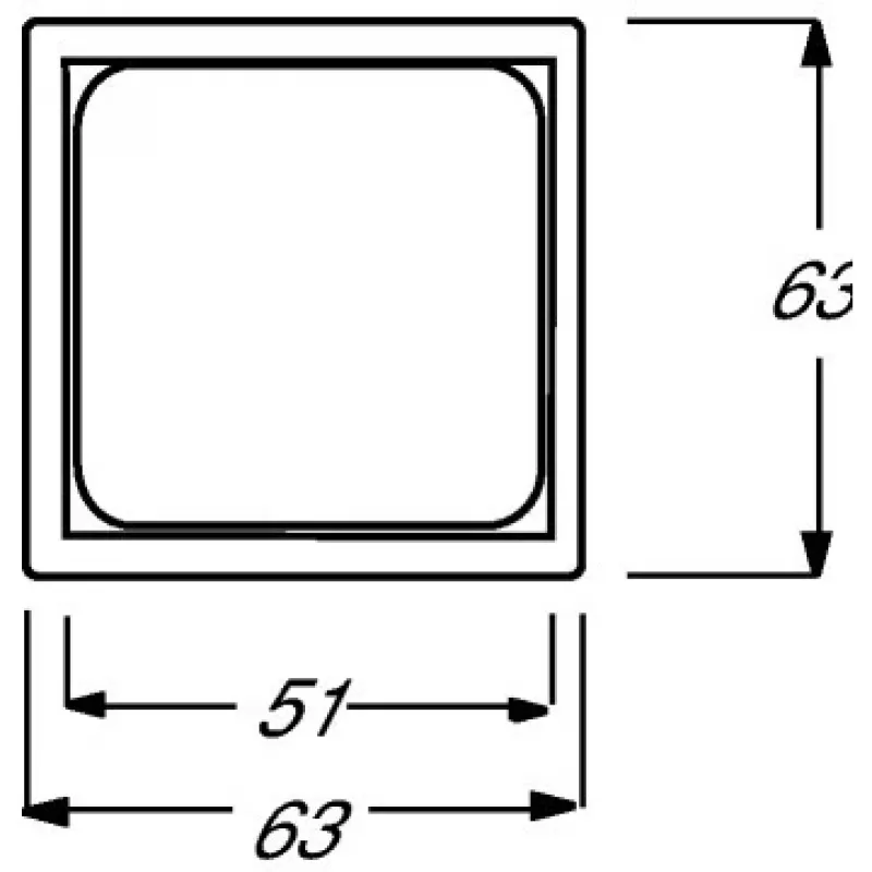 Marco de superficie sin tornillos Busch-Jaeger 1746/10-84 blanco, 63×63 mm, ventana 51×51 mm